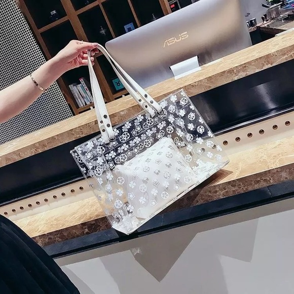 Handbags - Summer white transparent bag